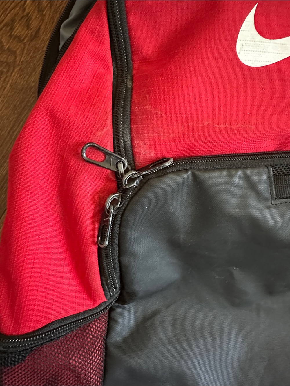 Nike Red and Black Backpack with White Swoosh - Picture 5 of 5